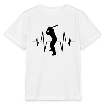 Battements de cœur de baseball - T-shirt bio MINI CREATOR Stanley/Stella Enfant - blanc - Devant - Maike (125cm)