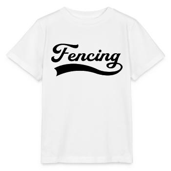 Fechten Schriftzug - Stanley/Stella Kinder T-Shirt MINI CREATOR  - Weiß - Vorne - Maike (125cm)