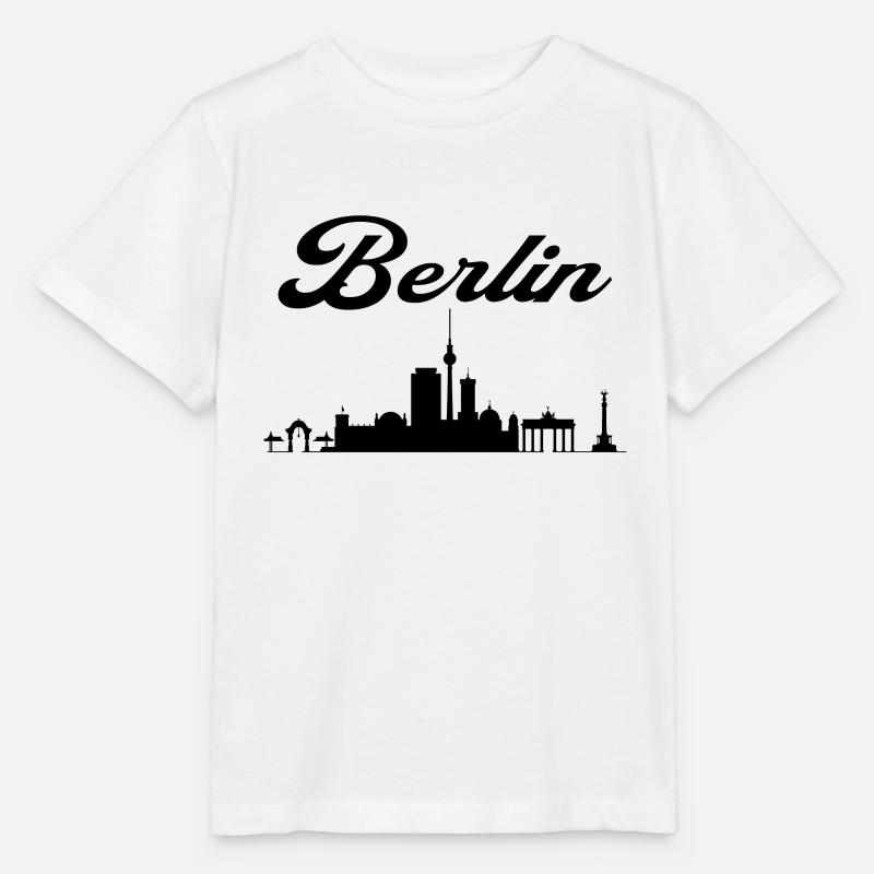 Horizon de la ville de Berlin - T-shirt bio MINI CREATOR Stanley/Stella Enfant - blanc