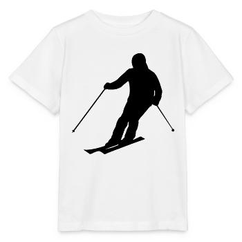 Silhouette de skieur - T-shirt bio MINI CREATOR Stanley/Stella Enfant - blanc - Devant - Maike (125cm)
