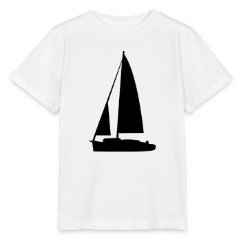 Sailing Boat Silhouette - Stanley/Stella MINI CREATOR Kids’ T-Shirt - white - Front - Maike (125cm)
