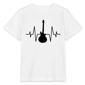 Guitare Rock Heartbeat - T-shirt bio MINI CREATOR Stanley/Stella Enfant - blanc - Devant - Maike (125cm)