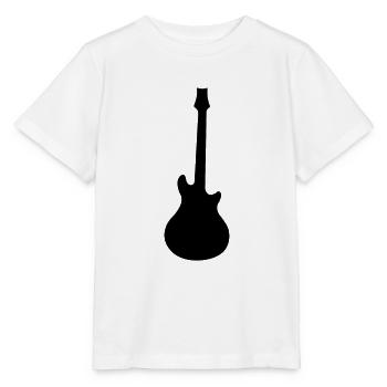 Silhouette de guitare rock - T-shirt bio MINI CREATOR Stanley/Stella Enfant - blanc - Devant - Maike (125cm)