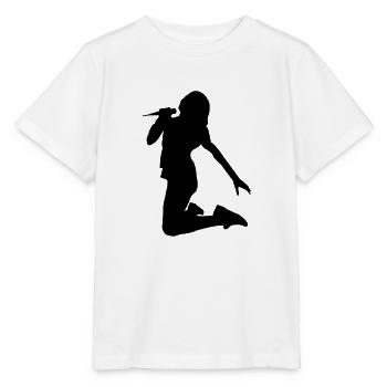 Silhouette de chanteuse chanteuse - T-shirt bio MINI CREATOR Stanley/Stella Enfant - blanc - Devant - Maike (125cm)