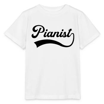 Klavier Schriftzug - Stanley/Stella Kinder T-Shirt MINI CREATOR  - Weiß - Vorne - Maike (125cm)