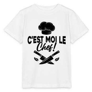 C'est moi le chef Toque de cuisinier - T-shirt bio MINI CREATOR Stanley/Stella Enfant - blanc - Devant - Maike (125cm)