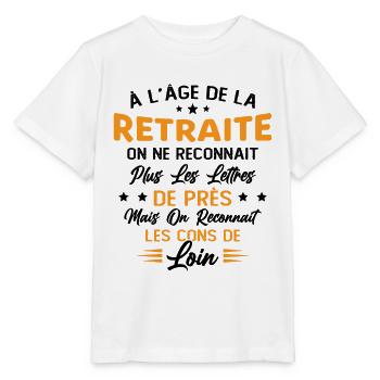 Avec l'age on reconnaît les cons de loin - T-shirt bio MINI CREATOR Stanley/Stella Enfant - blanc - Devant - Maike (125cm)