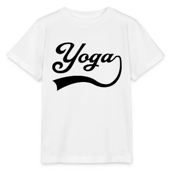 Yoga Schriftzug - Stanley/Stella Kinder T-Shirt MINI CREATOR  - Weiß - Vorne - Maike (125cm)