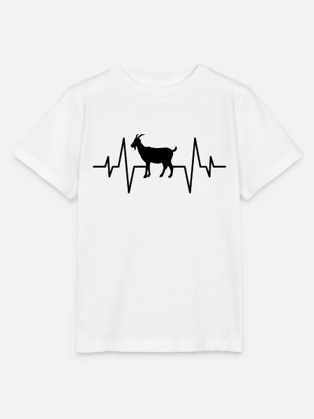 Ziege Herzschlag - Stanley/Stella Kinder T-Shirt MINI CREATOR - Weiß