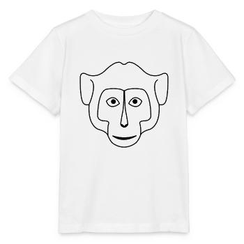 Monkey Face Drawing - Stanley/Stella MINI CREATOR Kids’ T-Shirt - white - Front - Maike (125cm)