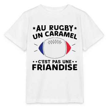 Au Rugby Un Caramel C'est Pas Une Friandise - T-shirt bio MINI CREATOR Stanley/Stella Enfant - blanc - Devant - Maike (125cm)