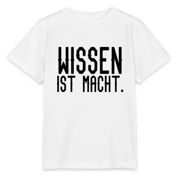 Wissen ist Macht - Stanley/Stella Kinder T-Shirt MINI CREATOR  - Weiß - Vorne - Maike (125cm)