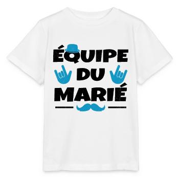 Équipe du Marié EVG Humour Enterrement de vie - T-shirt bio MINI CREATOR Stanley/Stella Enfant - blanc - Devant - Maike (125cm)