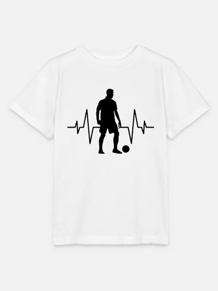 Fußball Herzschlag - Stanley/Stella Kinder T-Shirt MINI CREATOR  - Weiß