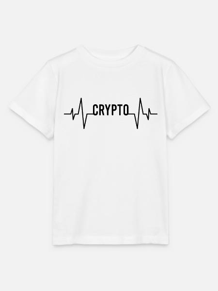Krypto Kryptowährung Herzschlag - Stanley/Stella Kinder T-Shirt MINI CREATOR - Weiß