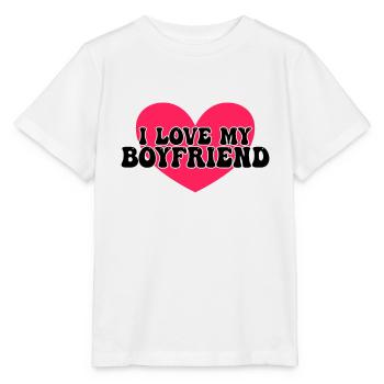 I love my boyfriend - Stanley/Stella MINI CREATOR Kids’ T-Shirt - white - Front - Maike (125cm)