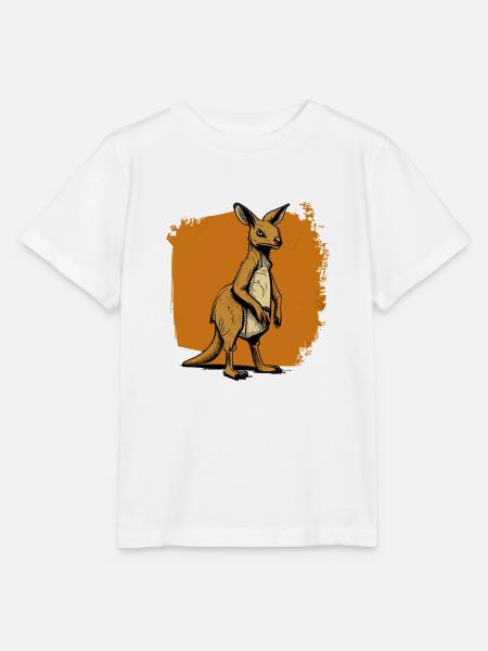 Känguru comic cartoon Style - Stanley/Stella Kinder T-Shirt MINI CREATOR  - Weiß