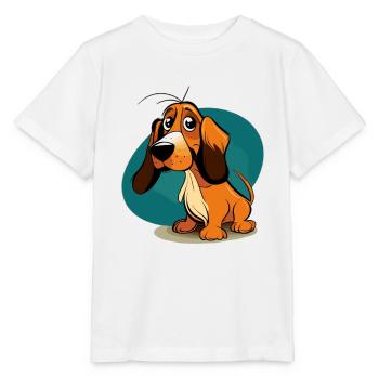 Dog in comic style - Stanley/Stella MINI CREATOR Kids’ T-Shirt - white - Front - Maike (125cm)