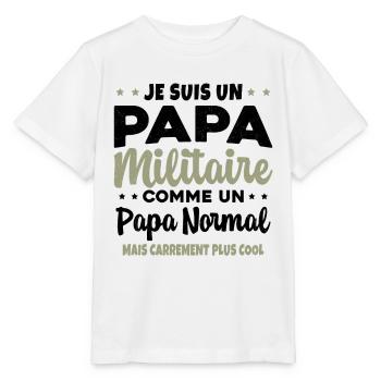 Homme Je Suis Papa Militaire Humour Cadeau soldats - T-shirt bio MINI CREATOR Stanley/Stella Enfant - blanc - Devant - Maike (125cm)