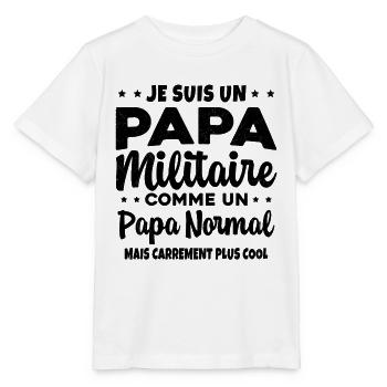 Homme Je Suis Papa Militaire Humour Cadeau soldats - T-shirt bio MINI CREATOR Stanley/Stella Enfant - blanc - Devant - Maike (125cm)