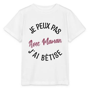Cadeau maman, cadeau mère. cadeau maman de l'année - T-shirt bio MINI CREATOR Stanley/Stella Enfant - blanc - Devant - Maike (125cm)