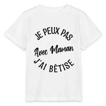 Cadeau maman, cadeau mère. cadeau maman de l'année - T-shirt bio MINI CREATOR Stanley/Stella Enfant - blanc - Devant - Maike (125cm)