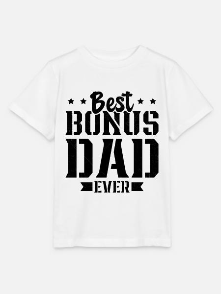 Meilleur Papa Bonus Du Monde Cadeau Père - Stanley/Stella T-shirt MINI CREATOR til børn - hvid