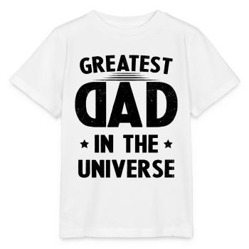 Vatertagsgeschenk Größter Vater im Universum - Stanley/Stella Kinder T-Shirt MINI CREATOR  - Weiß - Vorne - Maike (125cm)