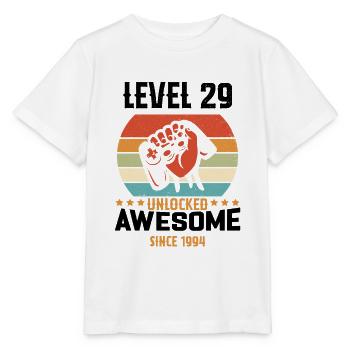 Level 29 komplettes Geburtstagsgeschenk von 1994 - Stanley/Stella Kinder T-Shirt MINI CREATOR  - Weiß - Vorne - Maike (125cm)