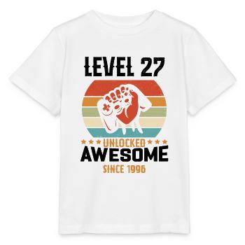 Level 27 Komplettes Geburtstagsgeschenk von 1996 - Stanley/Stella Kinder T-Shirt MINI CREATOR  - Weiß - Vorne - Maike (125cm)