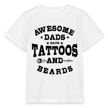Geschenk Papa Tätowierte und bärtige Humor Tätowierer - Stanley/Stella Kinder T-Shirt MINI CREATOR  - Weiß - Vorne - Maike (125cm)