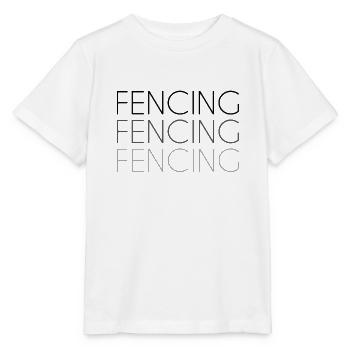 Fechten Schriftzug - Stanley/Stella Kinder T-Shirt MINI CREATOR  - Weiß - Vorne - Maike (125cm)