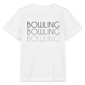 Bowling Schriftzug - Stanley/Stella Kinder T-Shirt MINI CREATOR  - Weiß - Vorne - Maike (125cm)