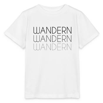 Wandern Schriftzug - Stanley/Stella Kinder T-Shirt MINI CREATOR  - Weiß - Vorne - Maike (125cm)