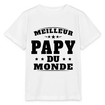 Meilleur Papy du Monde Humour Cadeau Nouveau Papy - T-shirt bio MINI CREATOR Stanley/Stella Enfant - blanc - Devant - Maike (125cm)