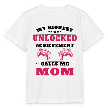 Mon plus haut accomplissement m'appelle maman - T-shirt bio MINI CREATOR Stanley/Stella Enfant - blanc - Devant - Maike (125cm)