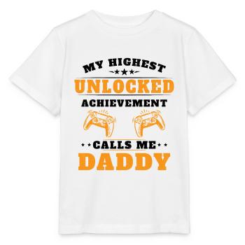 Ma plus haute réussite débloquée m'appelle papy - T-shirt bio MINI CREATOR Stanley/Stella Enfant - blanc - Devant - Maike (125cm)