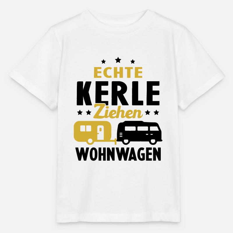 echte kerle ziehen wohnwagen - Stanley/Stella Kinder T-Shirt MINI CREATOR  - Weiß