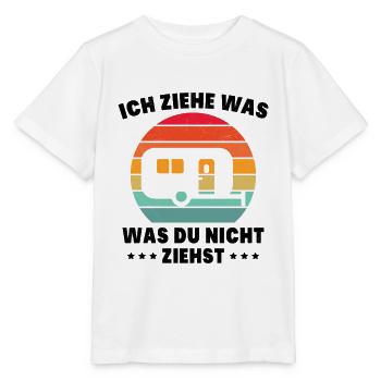 Ich ziehe was was du nicht ziehst Wohnwagen Camper - Stanley/Stella Kinder T-Shirt MINI CREATOR  - Weiß - Vorne - Maike (125cm)