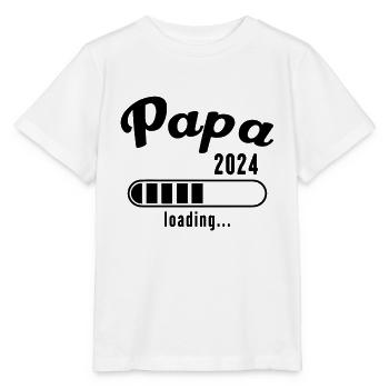Dad 2024 Store Announces Pregnancy Future Dad - Stanley/Stella MINI CREATOR Kids’ T-Shirt - white - Front - Maike (125cm)