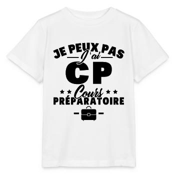 je peux pas j'ai CP rentréee des classes école - T-shirt bio MINI CREATOR Stanley/Stella Enfant - blanc - Devant - Maike (125cm)