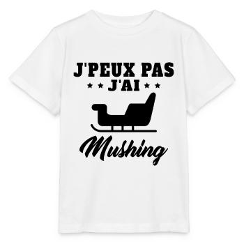J'peux pas Mushing Chiens Traineau Cadeau Musher - T-shirt bio MINI CREATOR Stanley/Stella Enfant - blanc - Devant - Maike (125cm)