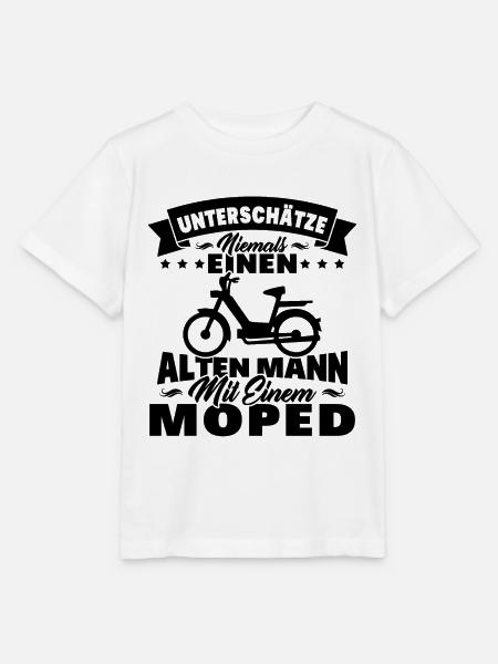 Alten mann mit einem Moped - Stanley/Stella Kinder T-Shirt MINI CREATOR - Weiß