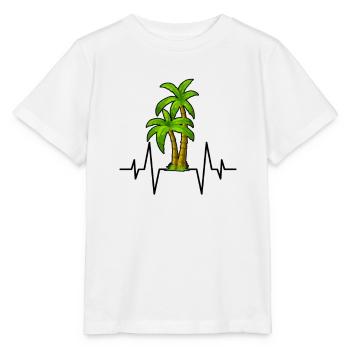 Palm heartbeat - Stanley/Stella MINI CREATOR Kids’ T-Shirt - white - Front - Maike (125cm)