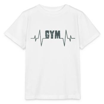 gym gym heartbeat - Stanley/Stella MINI CREATOR Kids’ T-Shirt - white - Front - Maike (125cm)
