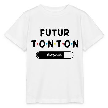Homme Annonce Grossesse Tonton Futur Tonton - T-shirt bio MINI CREATOR Stanley/Stella Enfant - blanc - Devant - Maike (125cm)