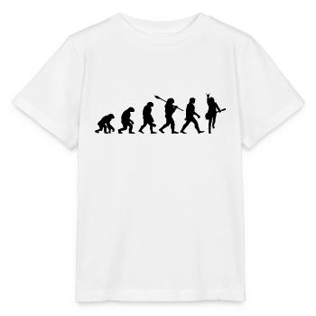 Rock'n'Roll Evolition für Musiker - Stanley/Stella Kinder T-Shirt MINI CREATOR  - Weiß - Vorne - Maike (125cm)
