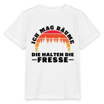 Ich Mag Bäume Die Halten Die Fresse - Stanley/Stella Kinder T-Shirt MINI CREATOR  - Weiß - Vorne - Maike (125cm)
