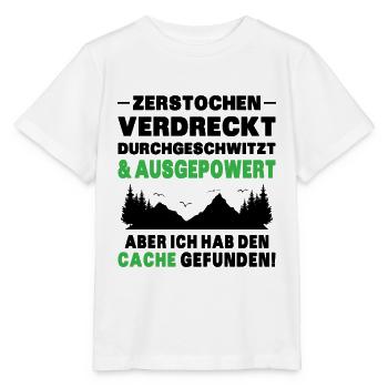 Gecache Geocaching Hobby Cache - Stanley/Stella Kinder T-Shirt MINI CREATOR  - Weiß - Vorne - Maike (125cm)