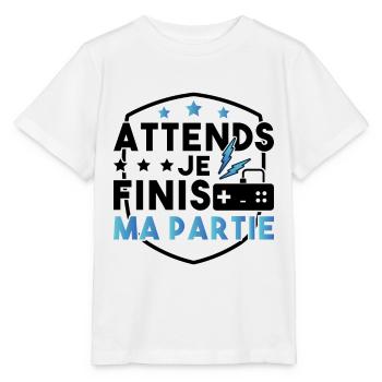 Moment, ich beende mein Spiel - Stanley/Stella Kinder T-Shirt MINI CREATOR  - Weiß - Vorne - Maike (125cm)